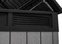 imageKeter Cortina Mega Ft AllWeather Outdoor Resin Horizontal Storage Shed for Outdoor Yard and Garbage Bin Storage with Lockable Doors Graphite