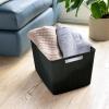 imageCurver Set of 6 Jute Medium Decorative Plastic Organization and Storage Baskets Perfect Bins for Home Office Closet Shelves Kitchen Pantry and All Bedroom Essentials WhiteBlack