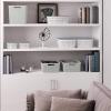 imageCurver Set of 6 Jute Medium Decorative Plastic Organization and Storage Baskets Perfect Bins for Home Office Closet Shelves Kitchen Pantry and All Bedroom Essentials WhiteGrey