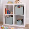 imageCurver Set of 6 Jute Medium Decorative Plastic Organization and Storage Baskets Perfect Bins for Home Office Closet Shelves Kitchen Pantry and All Bedroom Essentials WhiteGrey