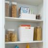 imageCurver Set of 6 Jute Medium Decorative Plastic Organization and Storage Baskets Perfect Bins for Home Office Closet Shelves Kitchen Pantry and All Bedroom Essentials WhiteWhite