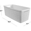 imageCurver Set of 6 Jute Medium Decorative Plastic Organization and Storage Baskets Perfect Bins for Home Office Closet Shelves Kitchen Pantry and All Bedroom Essentials WhiteWhite