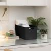imageCurver Set of 6 Jute Medium Decorative Plastic Organization and Storage Baskets Perfect Bins for Home Office Closet Shelves Kitchen Pantry and All Bedroom Essentials WhiteBlack