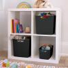 imageCurver Set of 6 Jute Medium Decorative Plastic Organization and Storage Baskets Perfect Bins for Home Office Closet Shelves Kitchen Pantry and All Bedroom Essentials WhiteBlack