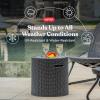 imageKETER Cool Side Table Cooler 3 in 1 Outdoor Patio Table and Ice Chest Storage Ideal Hot Tub Table Decor and Outdoor Patio Bar Portable Bar Misty BlueGraphite