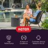 imageKETER Cool Side Table Cooler 3 in 1 Outdoor Patio Table and Ice Chest Storage Ideal Hot Tub Table Decor and Outdoor Patio Bar Portable Bar Misty BlueGraphite