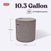 imageKETER Cool Side Table Cooler 3 in 1 Outdoor Patio Table and Ice Chest Storage Ideal Hot Tub Table Decor and Outdoor Patio Bar Portable Bar Misty BlueTaupe