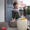 imageKETER Urban Knit Pouf Ottoman Set of 2 with Storage Table for Patio and Room DcorPerfect for Balcony Deck and Outdoor Seating Cream ampamp TaupeCream  Taupe
