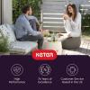 imageKETER Urban Knit Pouf Ottoman Set of 2 with Storage Table for Patio and Room DcorPerfect for Balcony Deck and Outdoor Seating Cream ampamp TaupeCream  Taupe
