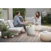 imageKETER Urban Knit Pouf Ottoman Set of 2 with Storage Table for Patio and Room DcorPerfect for Balcony Deck and Outdoor Seating Cream ampamp TaupeGrey  White
