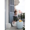 imageKETER Urban Knit Pouf Ottoman Set of 2 with Storage Table for Patio and Room DcorPerfect for Balcony Deck and Outdoor Seating Cream ampamp TaupeGrey  White