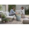 imageKETER Urban Knit Pouf Ottoman Set of 2 with Storage Table for Patio and Room DcorPerfect for Balcony Deck and Outdoor Seating Cream ampamp TaupeMisty Blue  Taupe