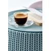 imageKETER Urban Knit Pouf Ottoman Set of 2 with Storage Table for Patio and Room DcorPerfect for Balcony Deck and Outdoor Seating Cream ampamp TaupeMisty Blue  Taupe