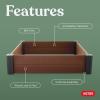 imageKeter 48quot X 48quot inches Wood Look Raised Garden Bed Durable Outdoor Herb Garden Planter for Vegetables Flowers and Succulents BrownBrown