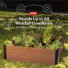 imageKeter 48quot X 48quot inches Wood Look Raised Garden Bed Durable Outdoor Herb Garden Planter for Vegetables Flowers and Succulents BrownBrown