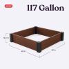 imageKeter 48quot X 48quot inches Wood Look Raised Garden Bed Durable Outdoor Herb Garden Planter for Vegetables Flowers and Succulents BrownBrown
