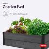 imageKeter 48quot X 48quot inches Wood Look Raised Garden Bed Durable Outdoor Herb Garden Planter for Vegetables Flowers and Succulents BrownGray
