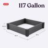 imageKeter 48quot X 48quot inches Wood Look Raised Garden Bed Durable Outdoor Herb Garden Planter for Vegetables Flowers and Succulents BrownGray