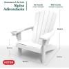 imageKeter Alpine Adirondack Resin Outdoor Furniture Patio Chairs with Cup HolderPerfect for Beach Pool and Fire Pit Seating White