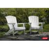 imageKeter Alpine Adirondack Resin Outdoor Furniture Patio Chairs with Cup HolderPerfect for Beach Pool and Fire Pit Seating White
