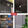imageKeter Artisan 9x7 Foot Large Outdoor Shed with Floor with Modern Design for Patio Furniture Lawn Mower Tools and Bike Storage feet GreyBlack7x7