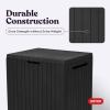 imageKeter City 30 Gallon Resin Outdoor Storage Box and Patio Furniture Side Table for Pool and Garden Accessories BrownDark Grey