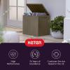 imageKeter City 30 Gallon Resin Outdoor Storage Box and Patio Furniture Side Table for Pool and Garden Accessories BrownMossy Brown