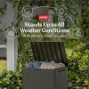 imageKeter City 30 Gallon Resin Outdoor Storage Box and Patio Furniture Side Table for Pool and Garden Accessories BrownMossy Brown
