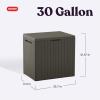 imageKeter City 30 Gallon Resin Outdoor Storage Box and Patio Furniture Side Table for Pool and Garden Accessories BrownMossy Brown