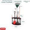 imageKeter Compact Corner Tool Rack for Maximum Storage and Organization  Easy to Assemble and Organize 25 LongHandled Garden Tools Rakes Brooms Shovels and Accessories