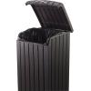 imageKeter Copenhagen 32 Gallon Resin Large Trash Can with Lid for Patio and Outdoor Kitchen Brown32 Gallon