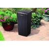 imageKeter Copenhagen 32 Gallon Resin Large Trash Can with Lid for Patio and Outdoor Kitchen Brown32 Gallon
