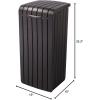 imageKeter Copenhagen 32 Gallon Resin Large Trash Can with Lid for Patio and Outdoor Kitchen Brown32 Gallon