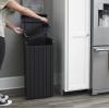 imageKeter Copenhagen 32 Gallon Resin Large Trash Can with Lid for Patio and Outdoor Kitchen Brown32 Gallon