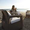 imageKeter Corfu 4 Piece Set All Weather Outdoor Patio Garden Furniture with Cushions CharcoalBrown