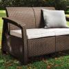 imageKeter Corfu 4 Piece Set All Weather Outdoor Patio Garden Furniture with Cushions CharcoalBrown