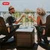 imageKeter Cortina 30 Gallon Resin Outdoor Storage Box and Patio Side Table for Pool and Garden Accessories Graphite