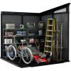 imageKeter Cortina 9x7 Ft AllWeather Storage Shed with Skylight Window Builtin Ventilation Customizable Walls ampamp Lockable Double Doors Graphite