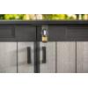 imageKeter Cortina Mega Ft AllWeather Outdoor Resin Horizontal Storage Shed for Outdoor Yard and Garbage Bin Storage with Lockable Doors Graphite