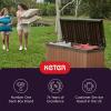 imageKeter Darwin 100 Gallon Resin Large Deck Box Organization and Storage for Patio Storage Box Outdoor Cushions Garden Tools Brown ampamp BlackBrown