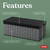 imageKeter Darwin 100 Gallon Resin Large Deck Box Organization and Storage for Patio Storage Box Outdoor Cushions Garden Tools Brown ampamp BlackGrey