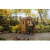 imageKeter Darwin 4x6 Resin Outdoor Storage Shed KitPerfect to Store Patio Furniture Garden Tools Bike Accessories Beach Chairs and Lawn Mower Brown