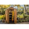 imageKeter Darwin 4x6 Resin Outdoor Storage Shed KitPerfect to Store Patio Furniture Garden Tools Bike Accessories Beach Chairs and Lawn Mower Brown