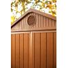 imageKeter Darwin 6x8 Resin Outdoor Storage Shed KitPerfect to Store Patio Furniture Garden Tools Bike Accessories Beach Chairs and Lawn Mower BrownBrown