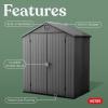 imageKeter Darwin 6x8 Resin Outdoor Storage Shed KitPerfect to Store Patio Furniture Garden Tools Bike Accessories Beach Chairs and Lawn Mower BrownGray
