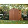 imageKeter Darwin 6x8 Resin Outdoor Storage Shed KitPerfect to Store Patio Furniture Garden Tools Bike Accessories Beach Chairs and Lawn Mower BrownGray