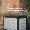 imageKeter Denali 200 Gallon Resin Large Deck Box with Double Wall 20mm Panels  Paintable and DrillableOrganization and Storage for Patio Furniture and Outdoor Items Grey ampamp Black200 Gallons