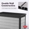imageKeter Denali 200 Gallon Resin Large Deck Box with Double Wall 20mm Panels  Paintable and DrillableOrganization and Storage for Patio Furniture and Outdoor Items Grey ampamp Black200 Gallons
