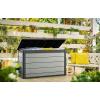 imageKeter Denali 200 Gallon Resin Large Deck Box with Double Wall 20mm Panels  Paintable and DrillableOrganization and Storage for Patio Furniture and Outdoor Items Grey ampamp Black200 Gallons