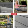 imageKeter Denali 200 Gallon Resin Large Deck Box with Double Wall 20mm Panels  Paintable and DrillableOrganization and Storage for Patio Furniture and Outdoor Items Grey ampamp Black30 Gallons